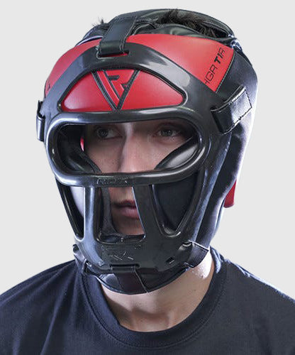 Casque de Boxe RDX grille Sports Zero impact - Noir/Rouge