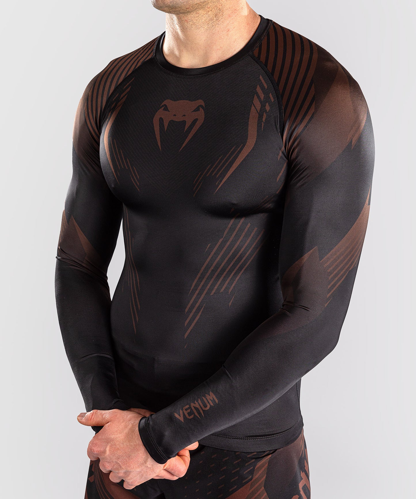 Rashguard à Manches Longues Venum No-Gi 6.0 - Noir/Marron