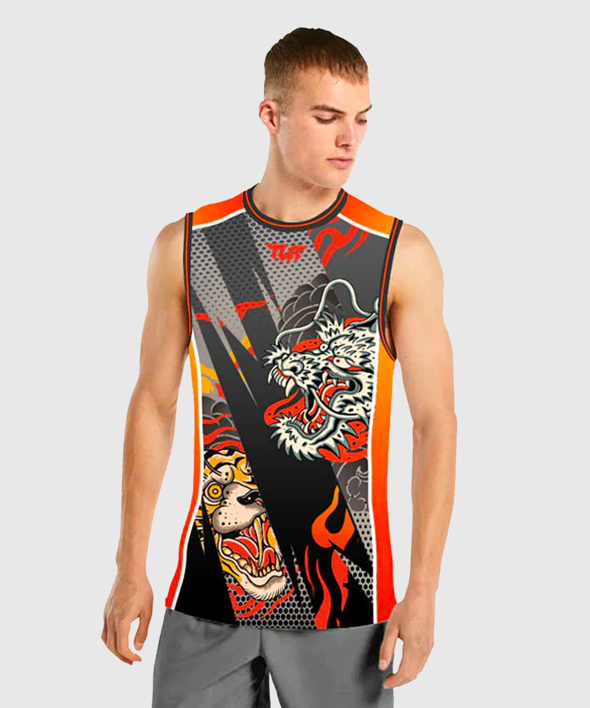 Tuff Top Japanese Yin-Yang Tanktop - Schwarz