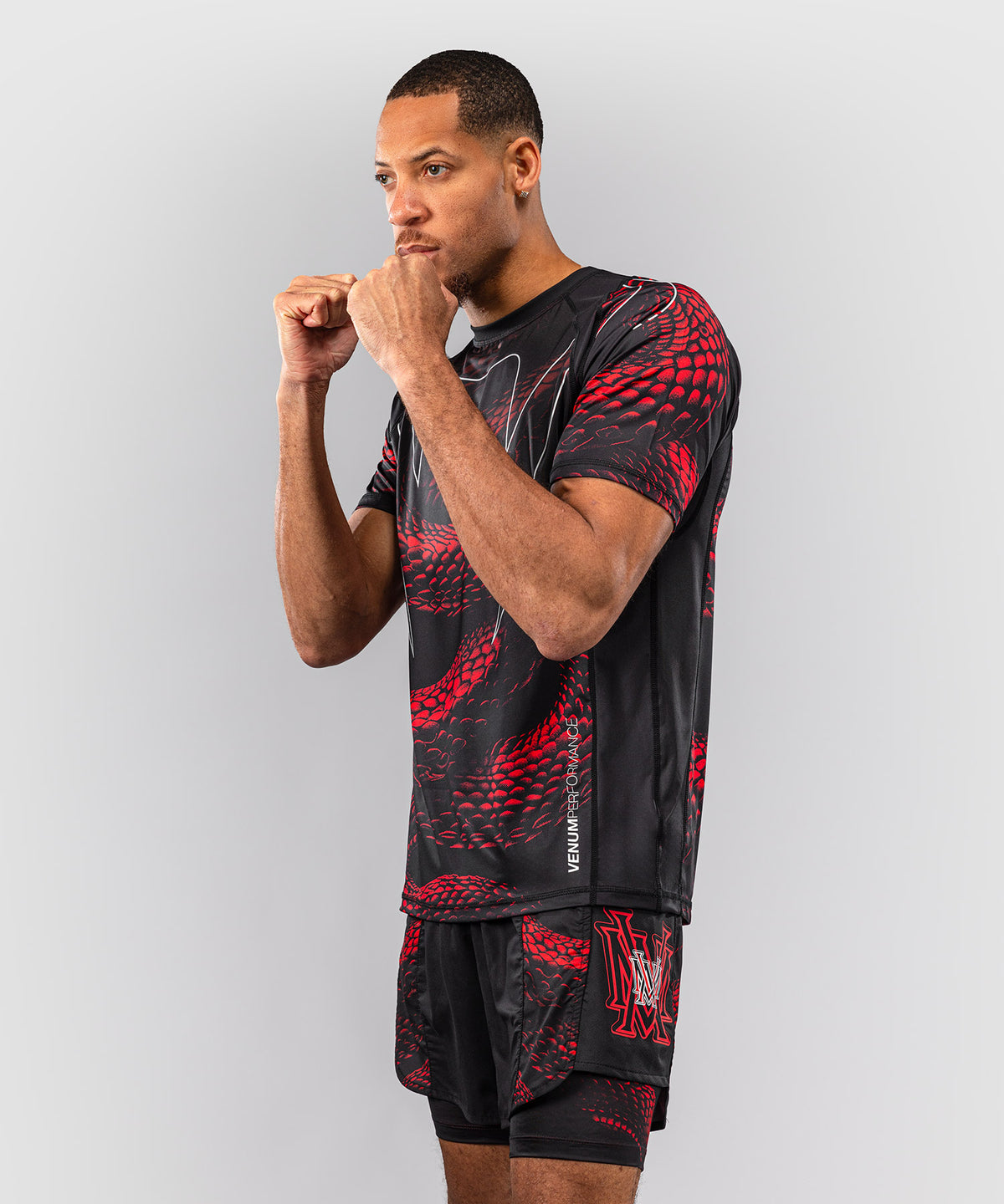 T-shirt Dry Tech Venum Matupa - Noir/Rouge/Argent