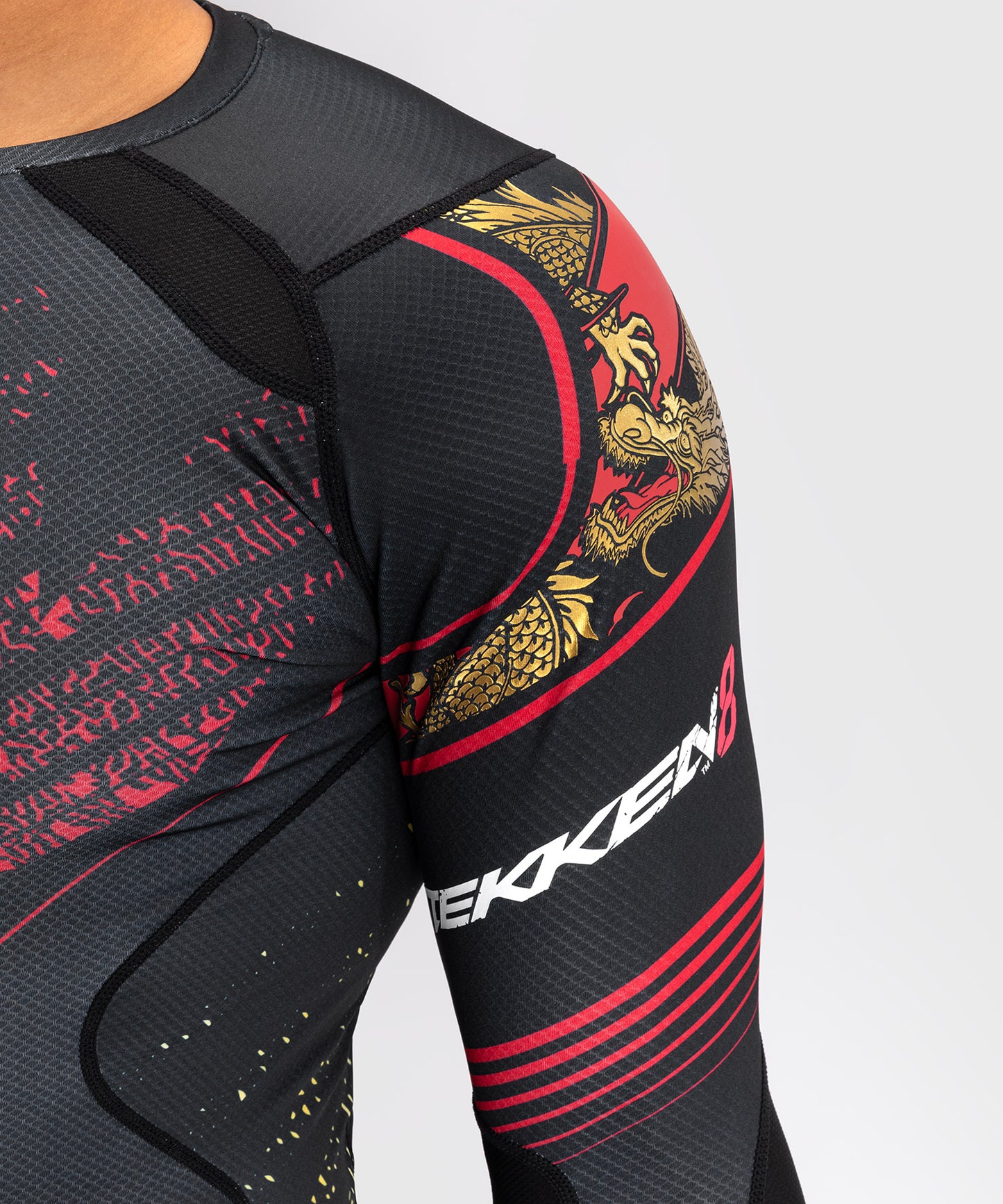 Rashguard Venum x TEKKEN 8 - Marshall Law - Noir/Rouge/Or