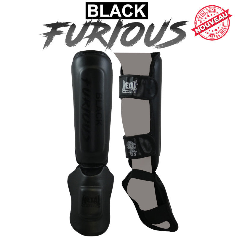 Metal Boxe Furious Schienbein- und Fußschützer - Schwarz