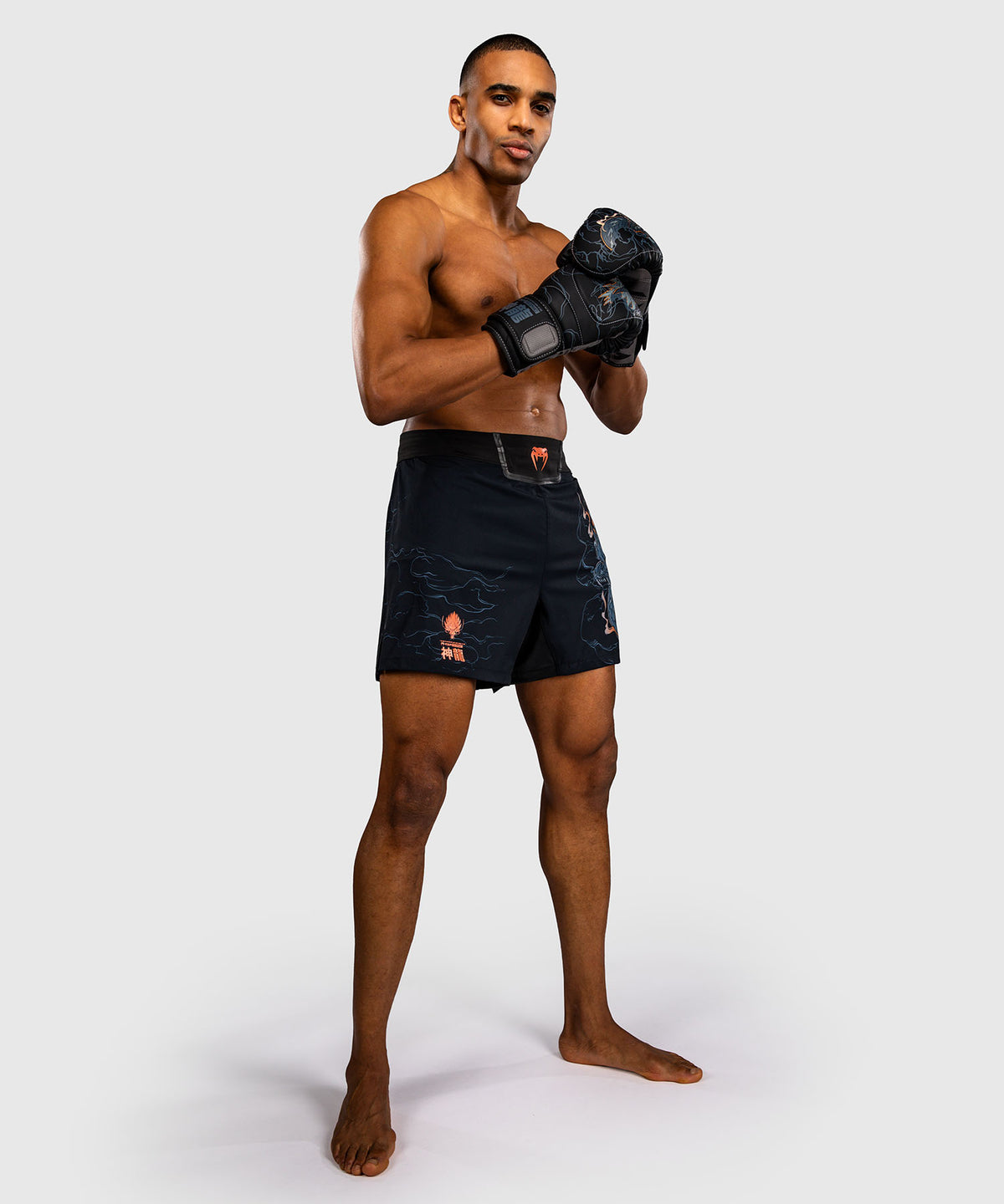 Venum Thunder Dragon Short de Combate – Negro/Gris/Cobre
