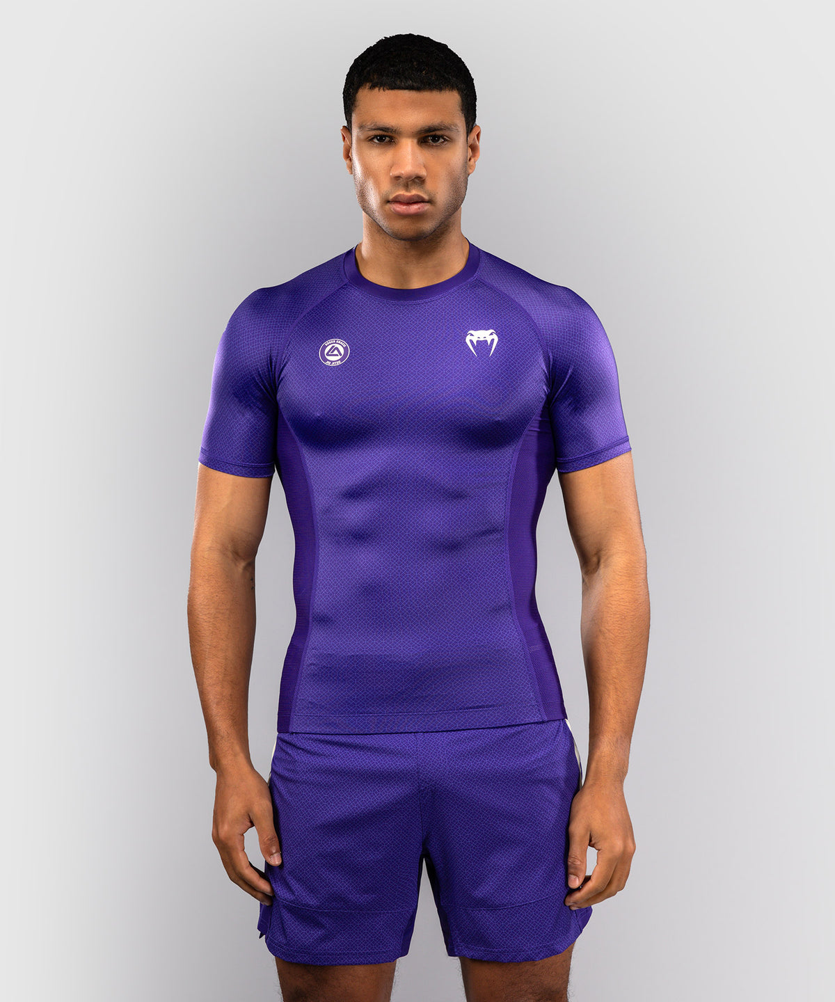Rashguard à Manches Courtes Venum x Roger Gracie Academy - Violet
