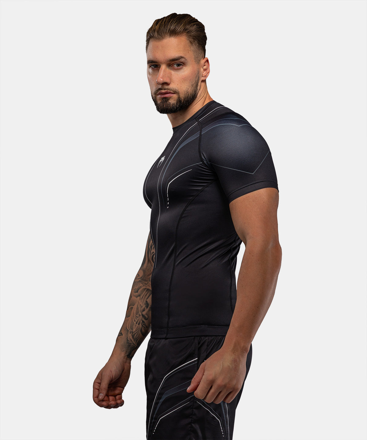 Venum Streamline Rashguard a Maniche Corte – Nero/Bianco