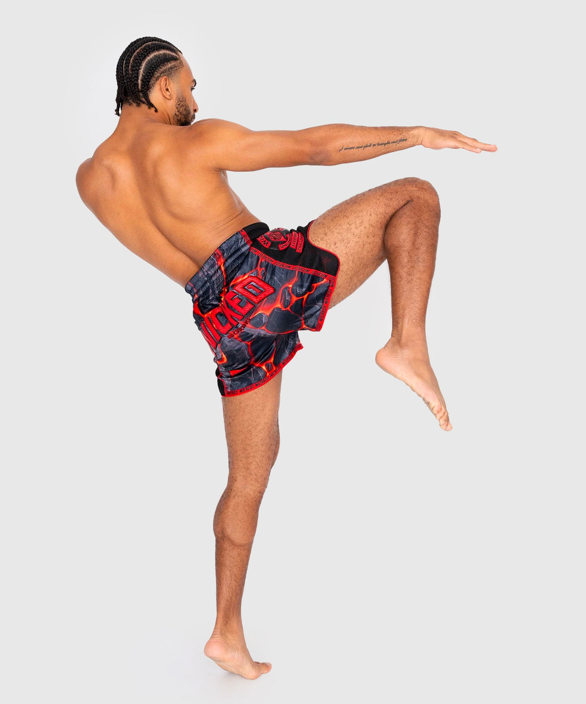 Wicked One Magma Muay Thai Shorts - Black/Red
