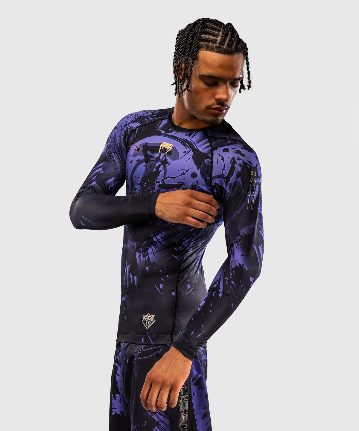Jujutsu Kaisen x Venum Gojo Rashguard a Maniche Lunghe – Viola