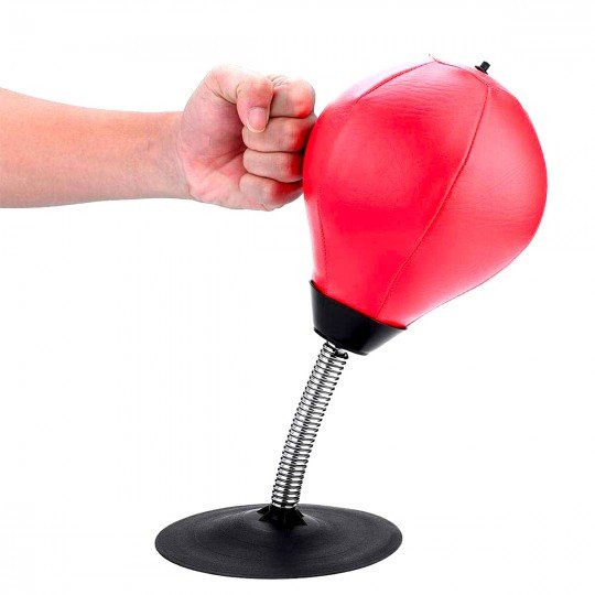 Metal Boxing Desk Punching Ball – Red