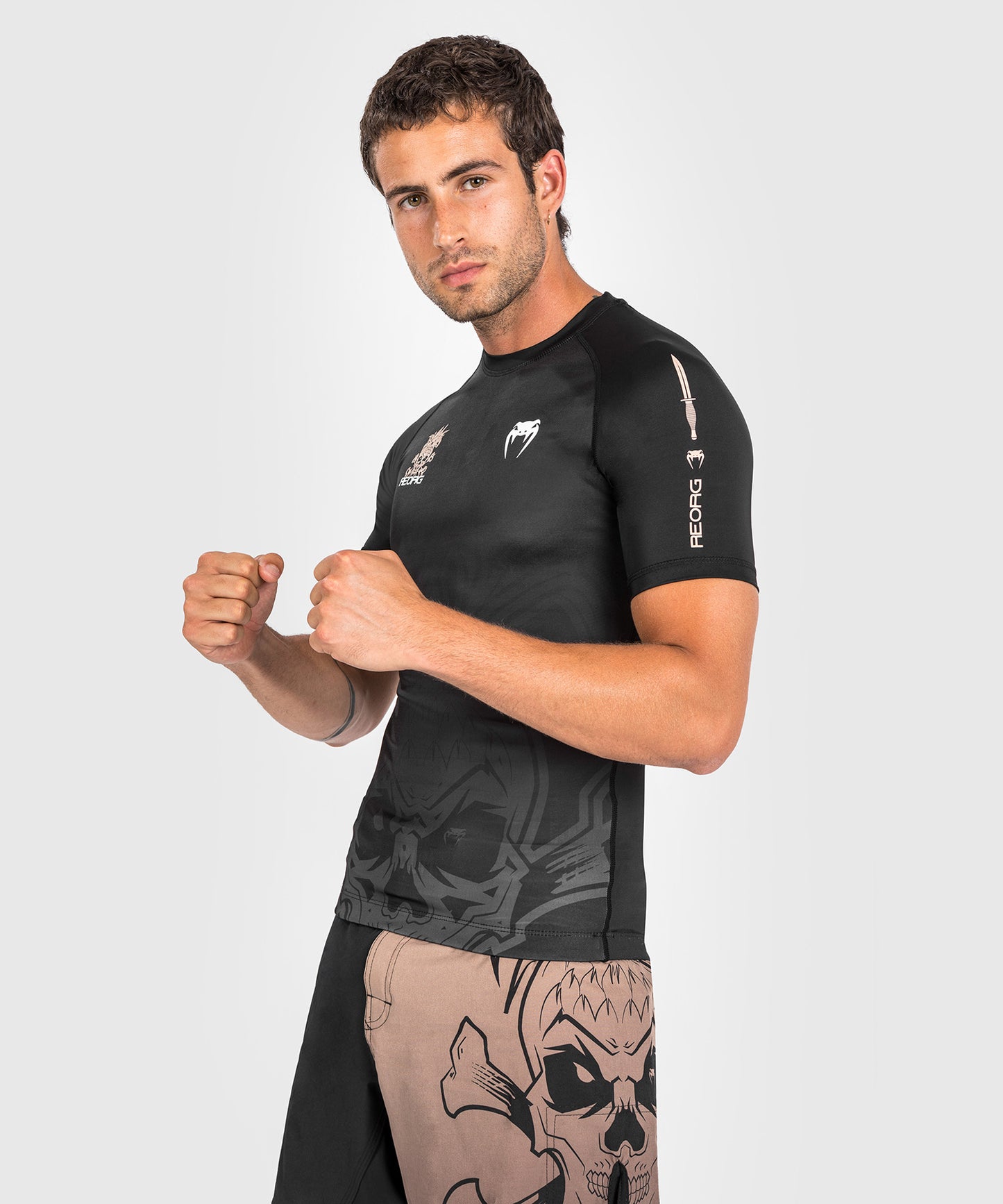 Venum Reorg Kompressions-T-Shirt – Kurzarm – Schwarz