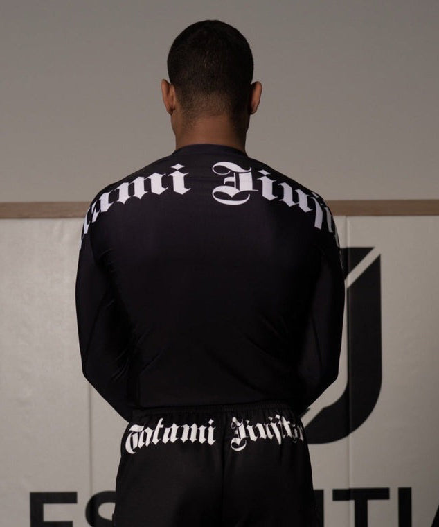 T-Shirt De Compression Tatami Fightwear Gothic Manches Longues - Noir