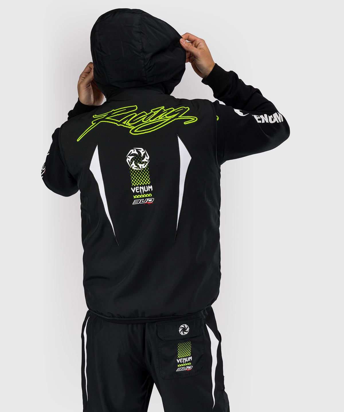 Veste sans manches pour Hommes Venum x Bud Racing - Noir/Blanc/Vert Citron