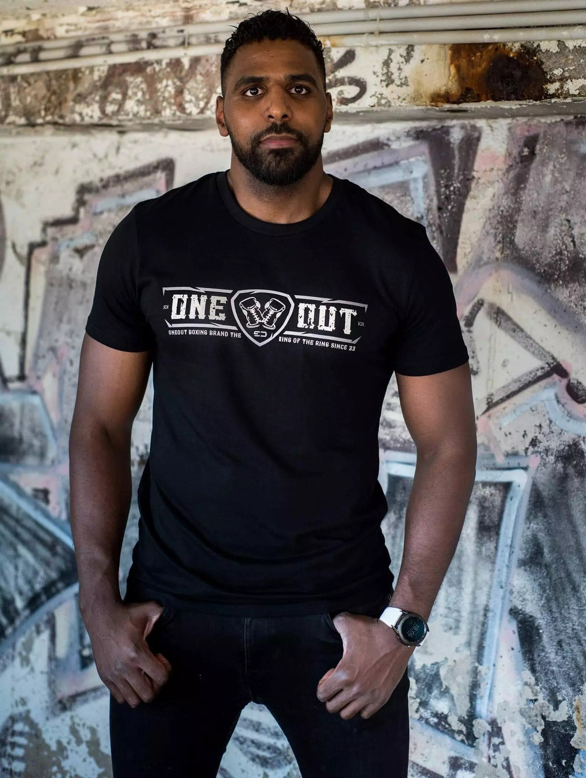 Tee-Shirt Oneout One King One Legend - Noir