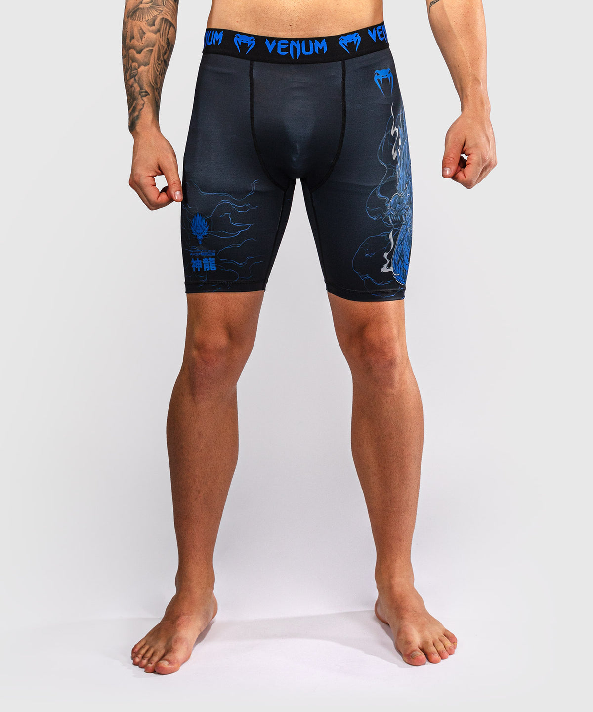 Venum Thunder Dragon Kompressionsshorts – Schwarz/Königsblau