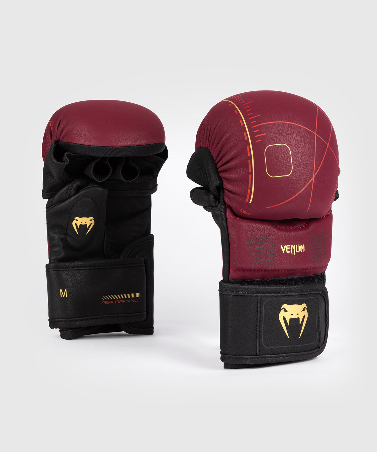Gants de sparring Venum Tactical XT - Noir/Bordeaux/Or