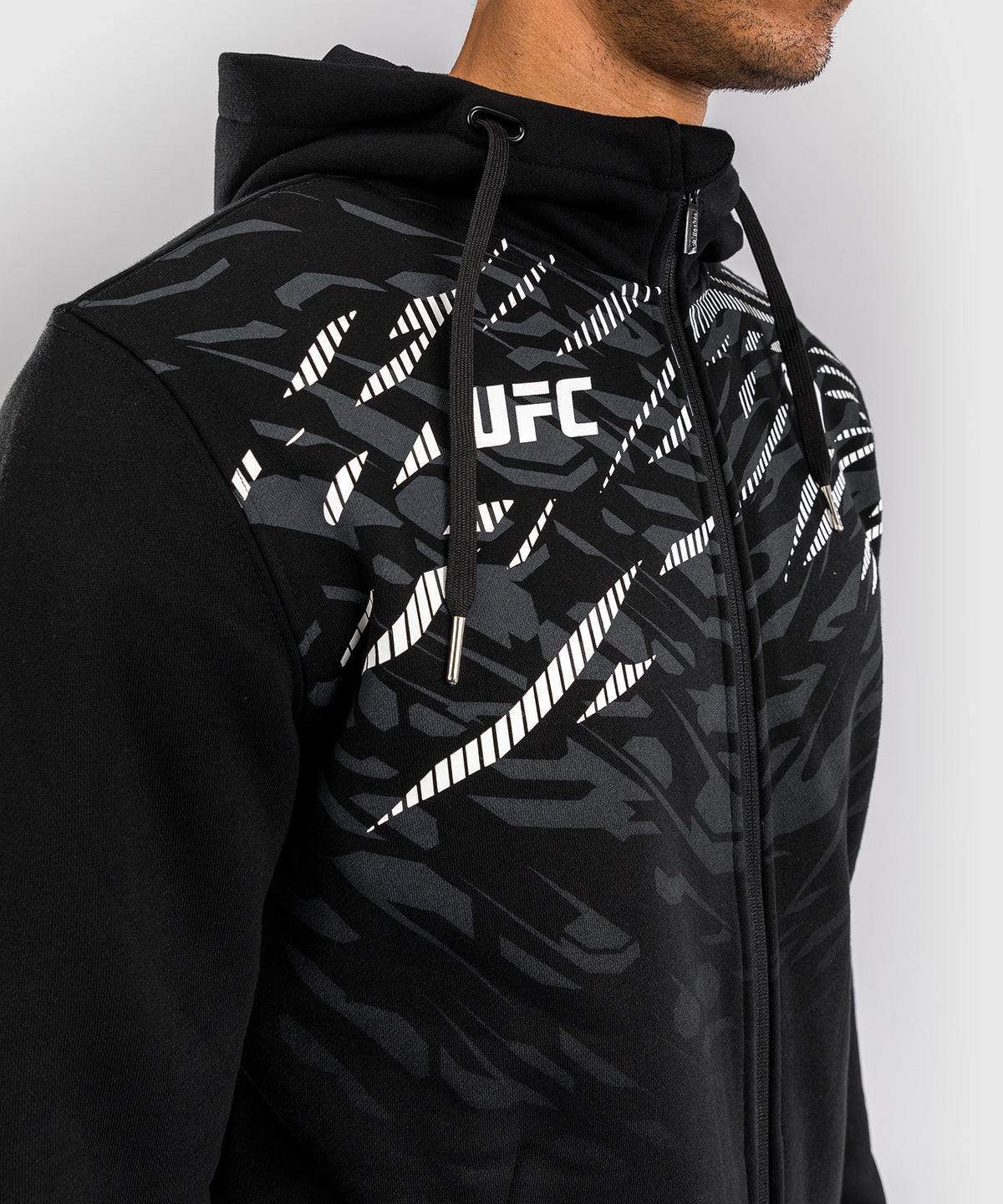 UFC Fusion by Venum Replica Felpa con Zip per Uomo - Nero