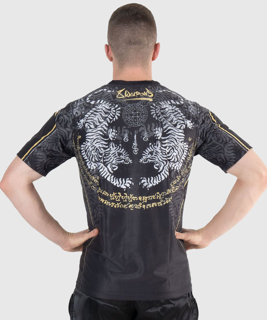 T-shirt 8 Weapons Functional Tiger Yant - Noir/Jaune