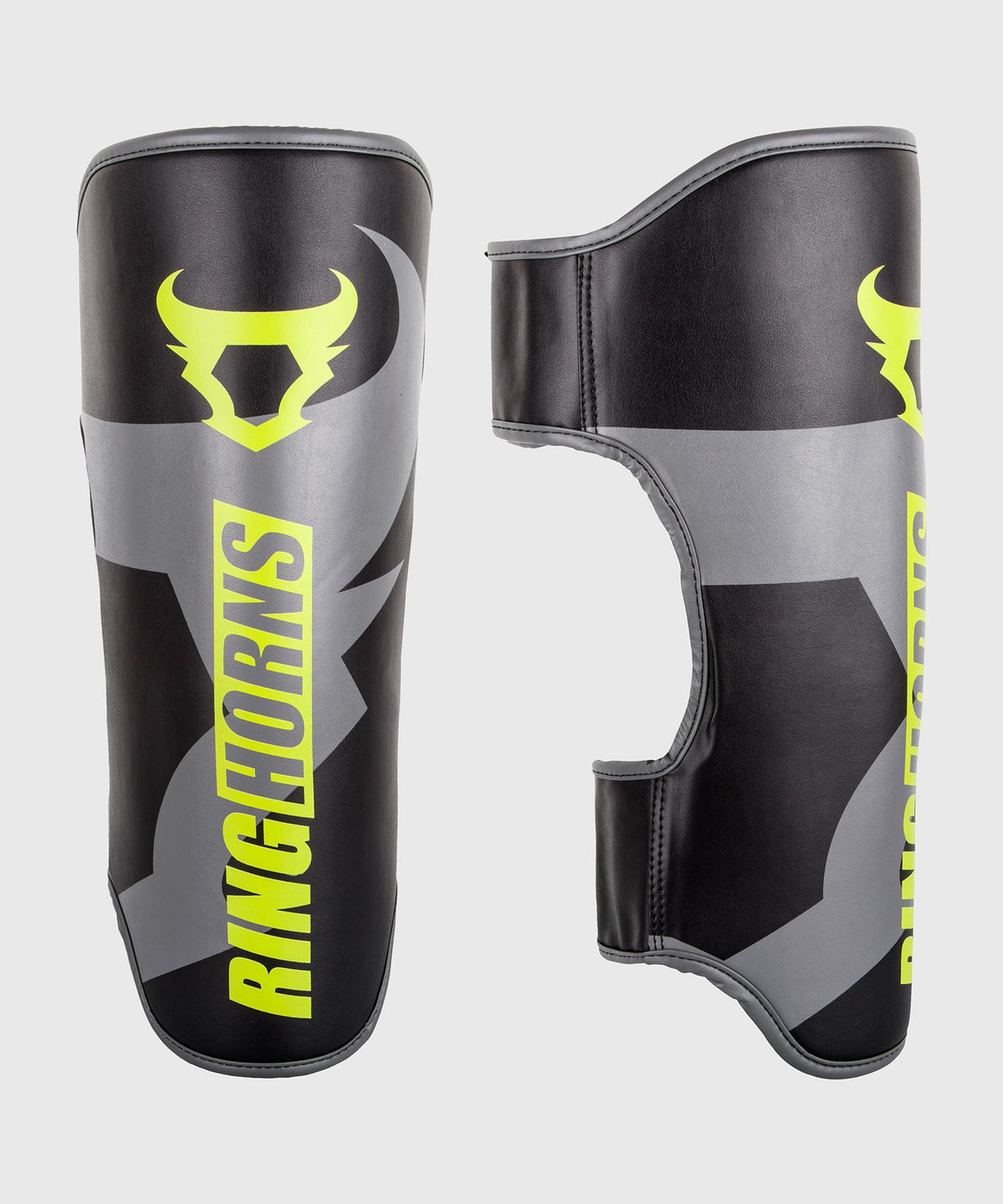 Protège-tibias Ringhorns Charger - Noir/Jaune fluo