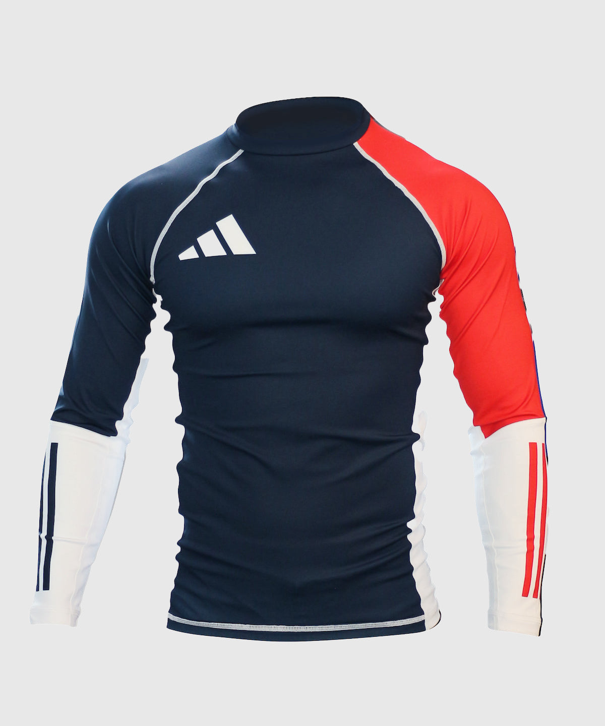 Adidas Langarm Kompressionsoberteil - Blau/Weiß/Rot