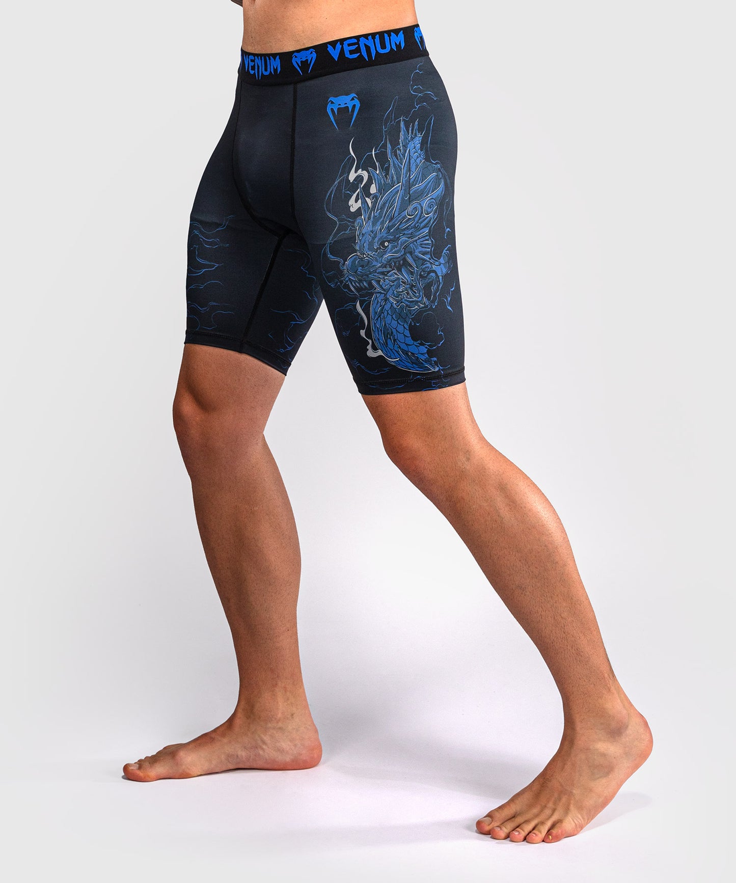 Venum Thunder Dragon Kompressionsshorts – Schwarz/Königsblau