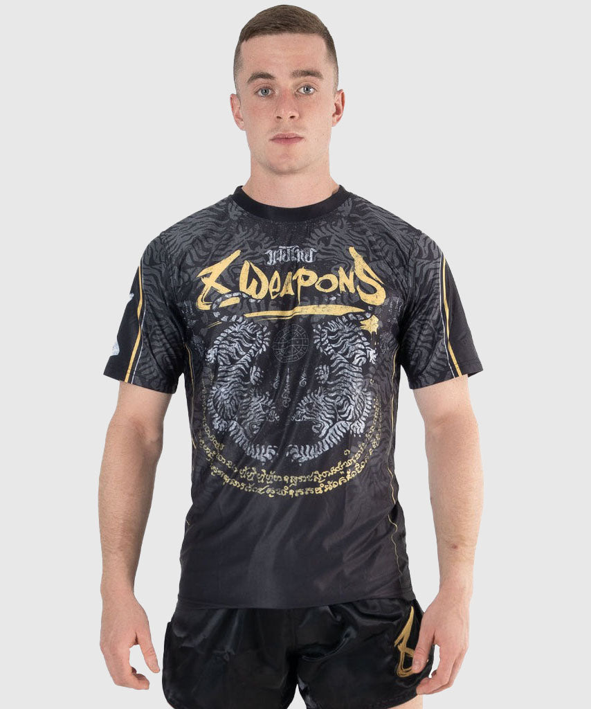 T-shirt 8 Weapons Functional Tiger Yant - Noir/Jaune
