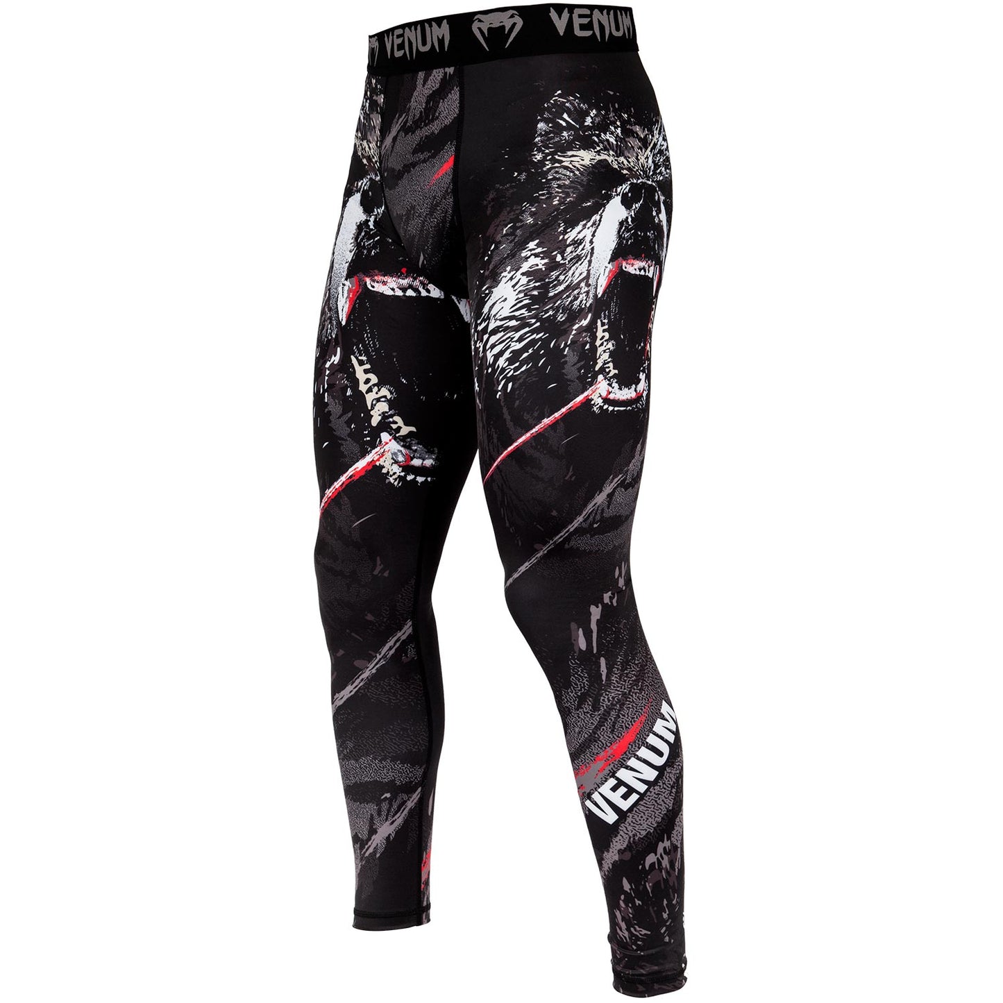 Venum Grizzli Compression Pant - Schwarz/Weiß