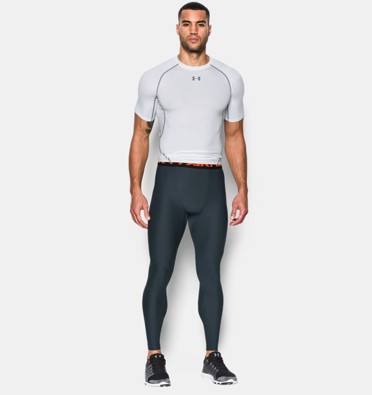 Under Armour HeatGear® Leggings – Grigio/Arancione