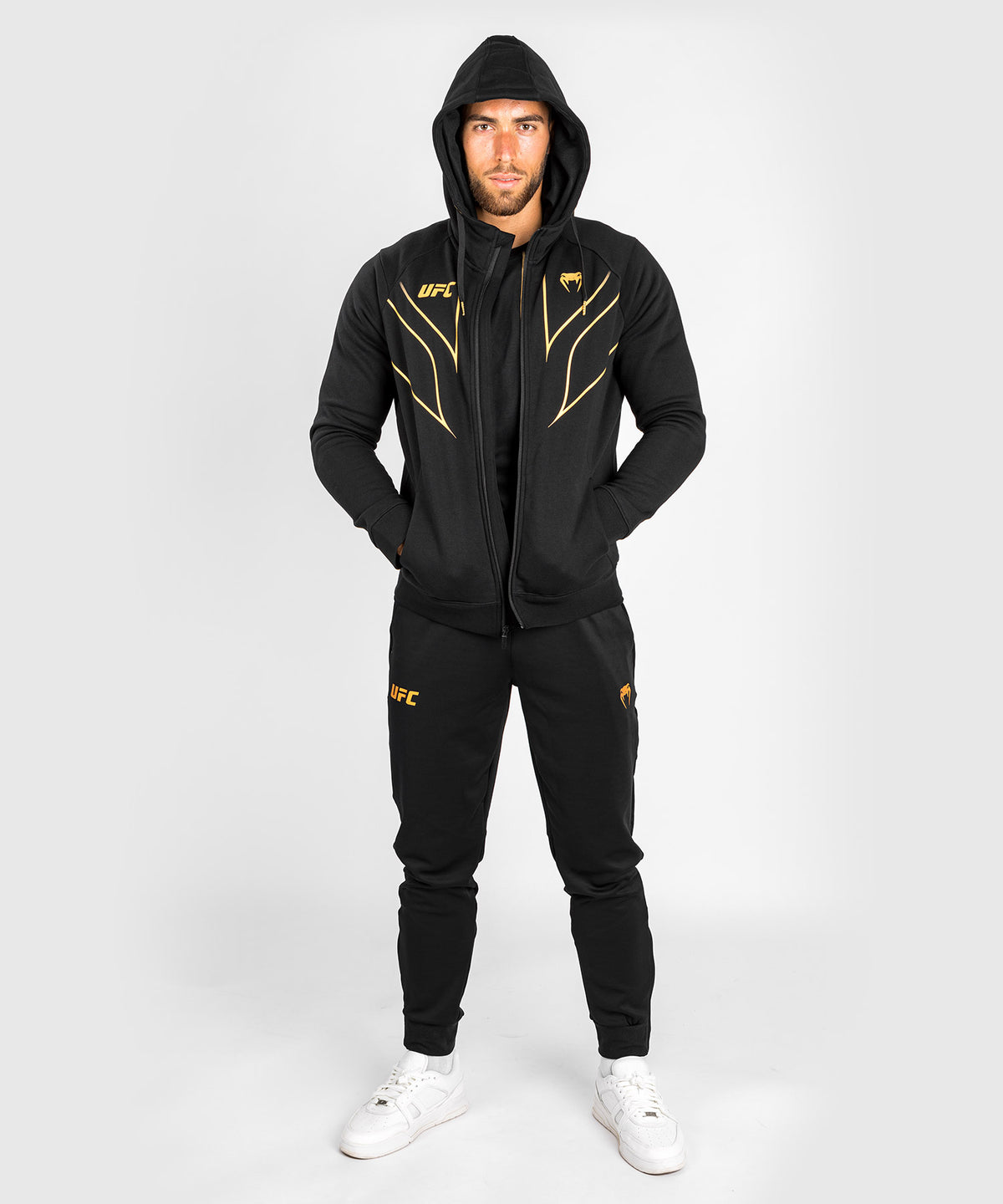 UFC Venum Fight Night 2.0 Replica Hoodie mit durchgehendem Reißverschluss für Herren – Champion