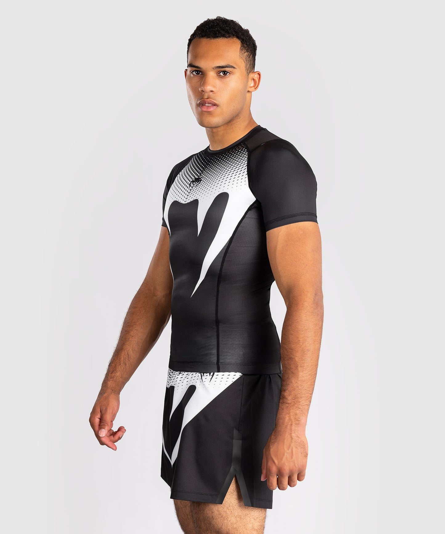 Venum No Gi Rashguards - Schwarz/Weiß
