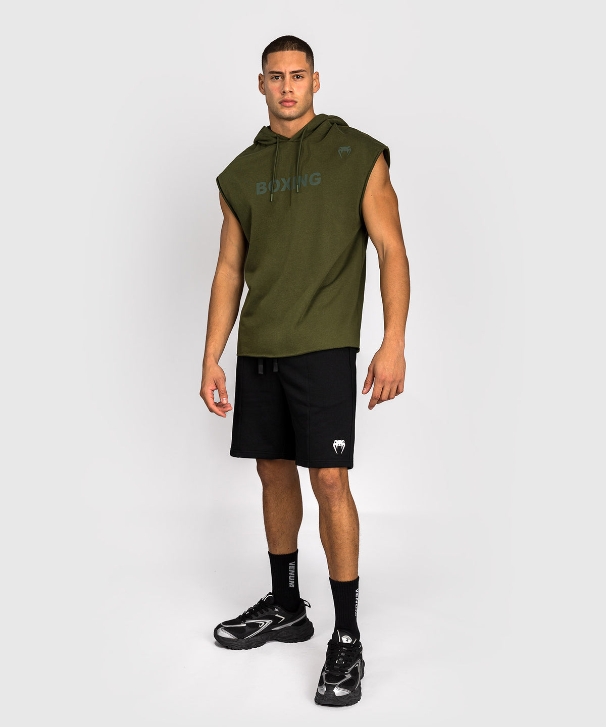 Sweat à Capuche Sans Manches Venum Boxing VT – Vert Militaire