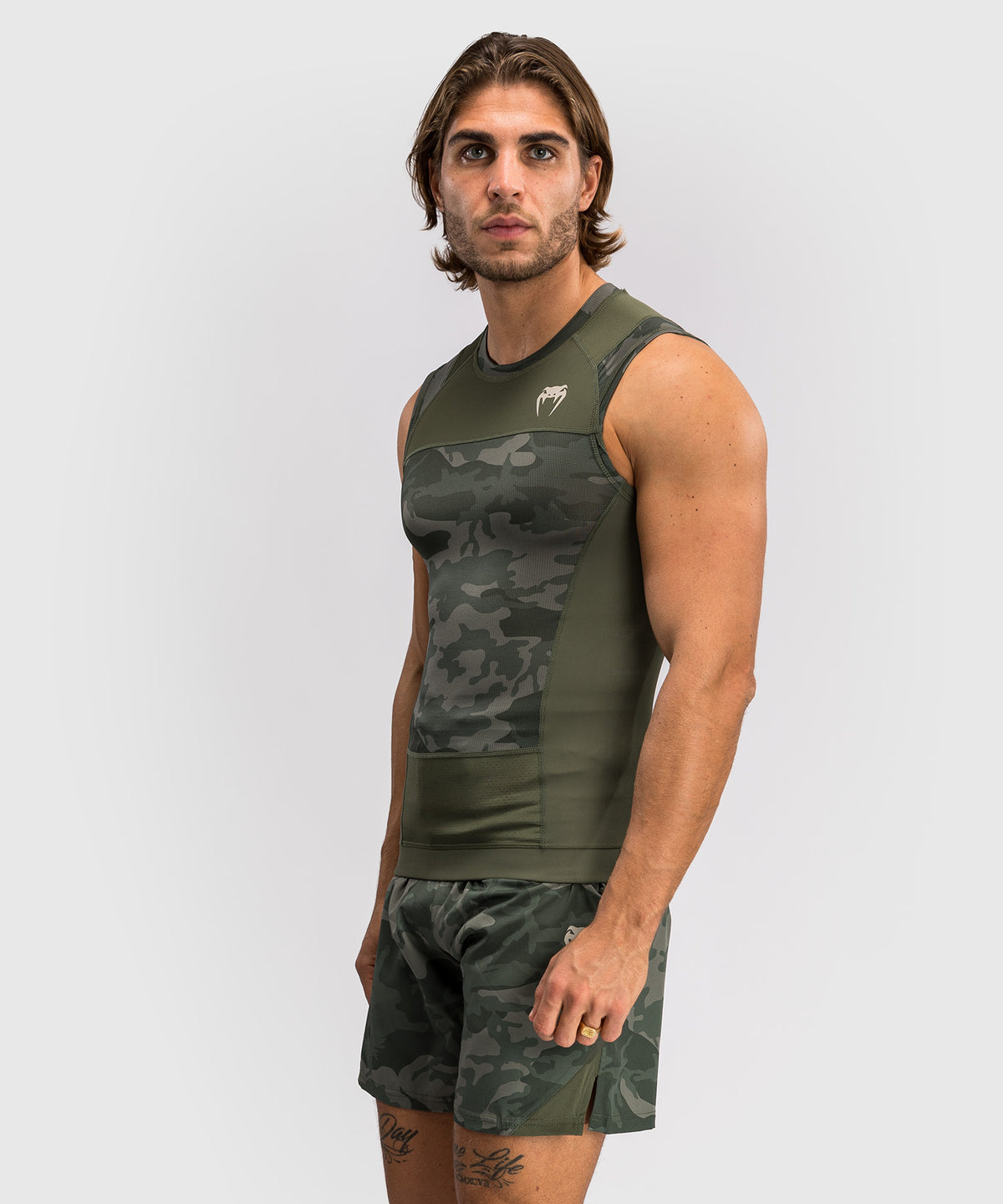 Rashguard sans Manches Venum G-Fit Air pour Hommes - Camo Militaire