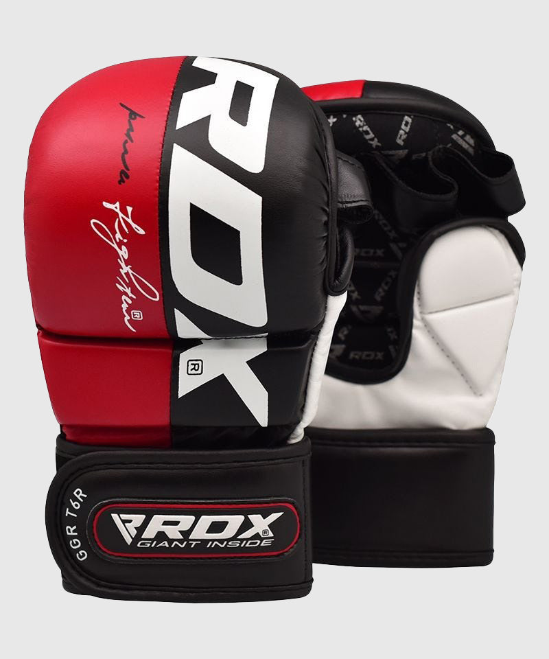 RDX Sports T6 Guantes de Sparring MMA - Rojo