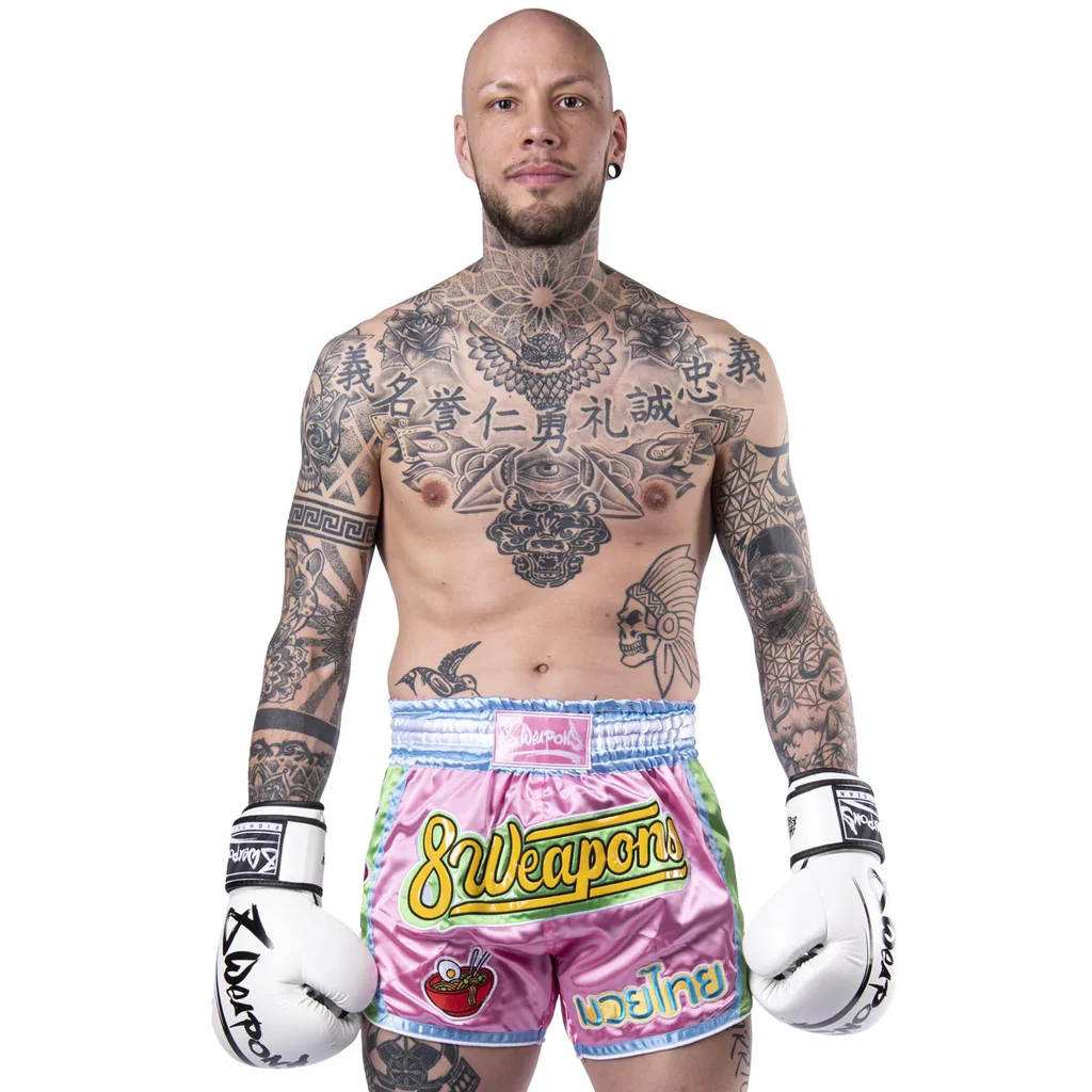 8 Weapons Yummy Muay Thai Shorts - Rosa