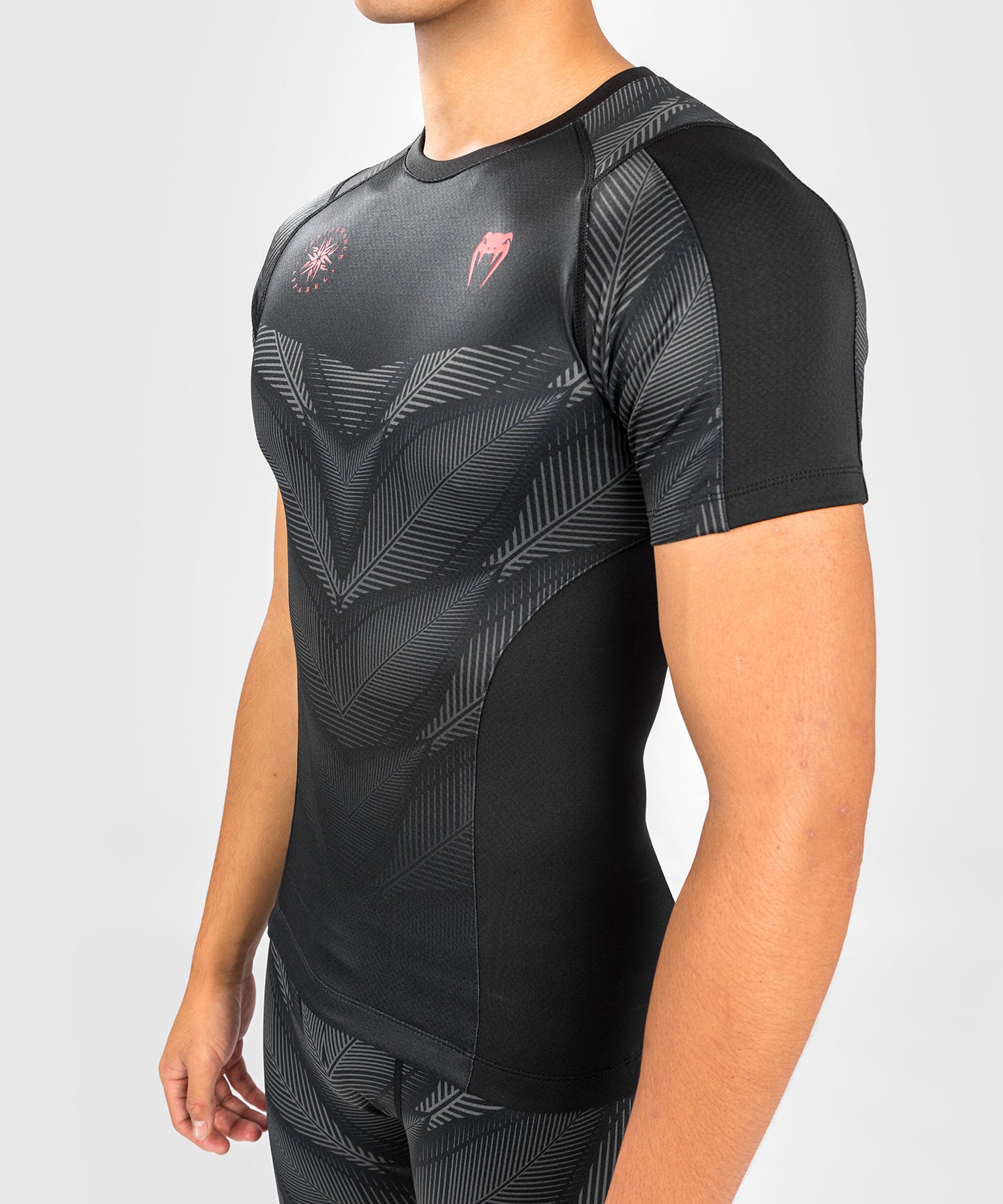 Rashguard Venum Phantom - Manches Courtes - Noir/Rouge
