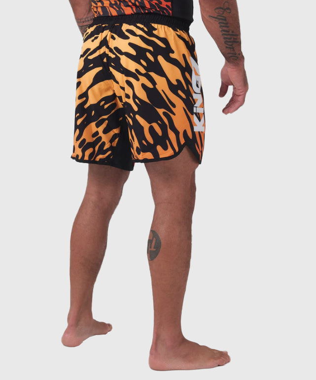 Kingz Flame Fightshorts - Schwarz/Orange