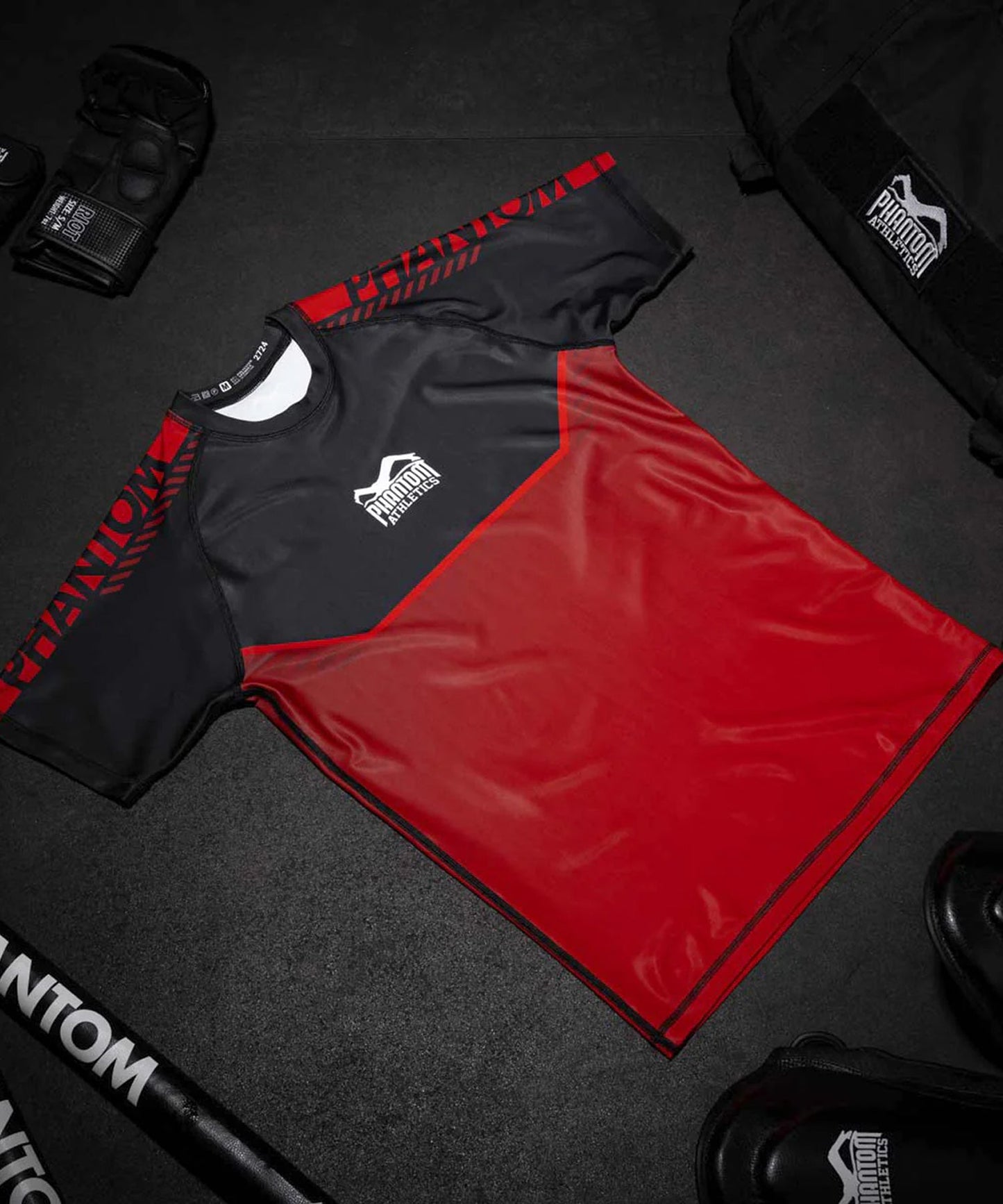 Phantom Athletics Evo Apex Rashguard - Nero/Rosso