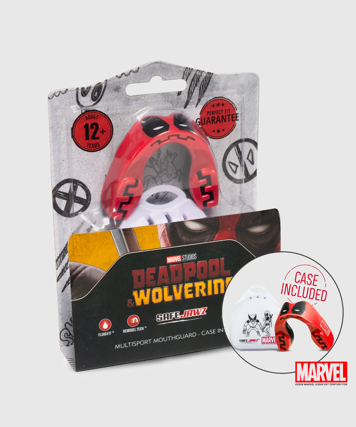 Protector Bucal Safejawz Marvel – Deadpool – Rojo