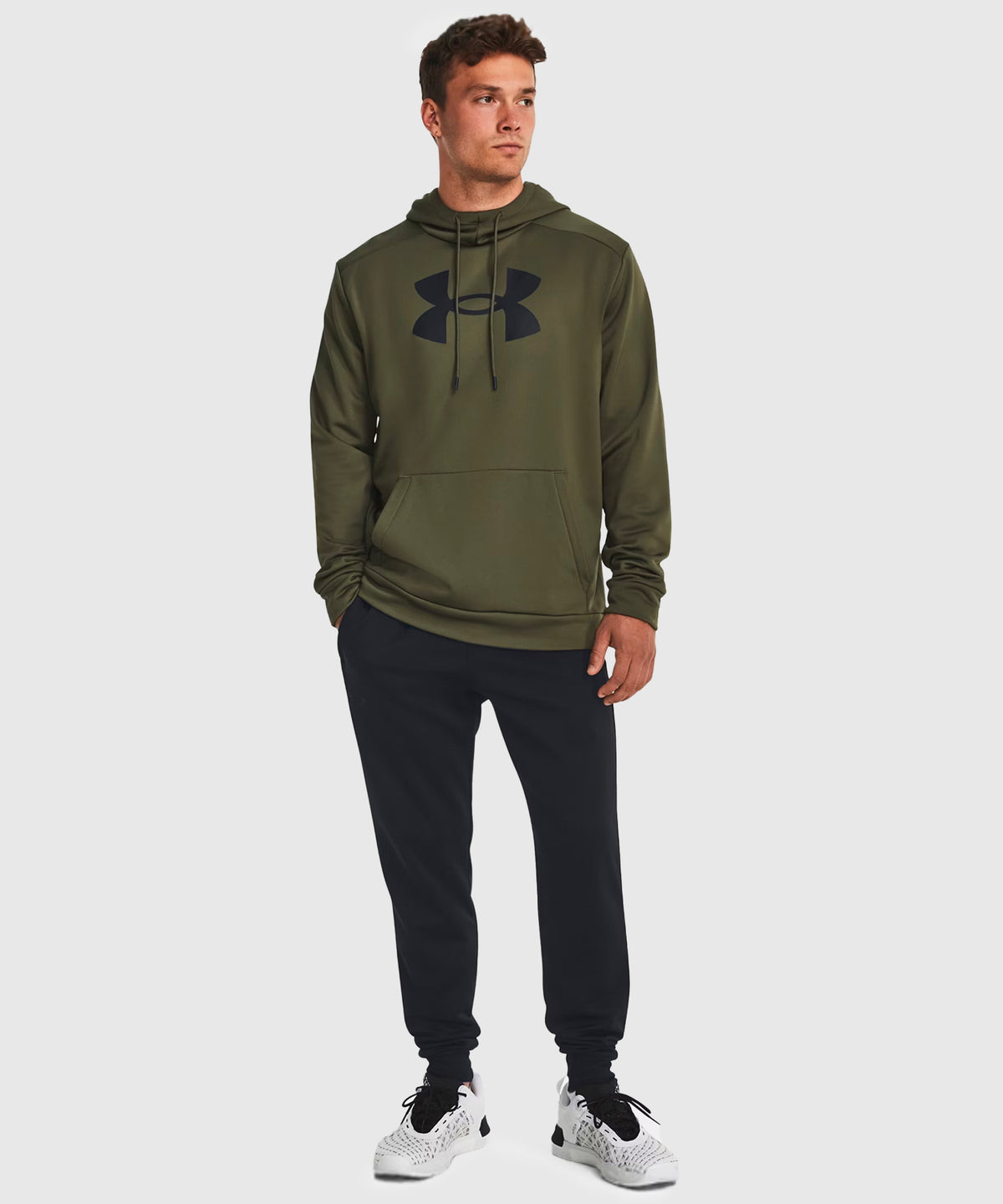 Under Armour Fleece Big Logo Felpa con Cappuccio – Khaki