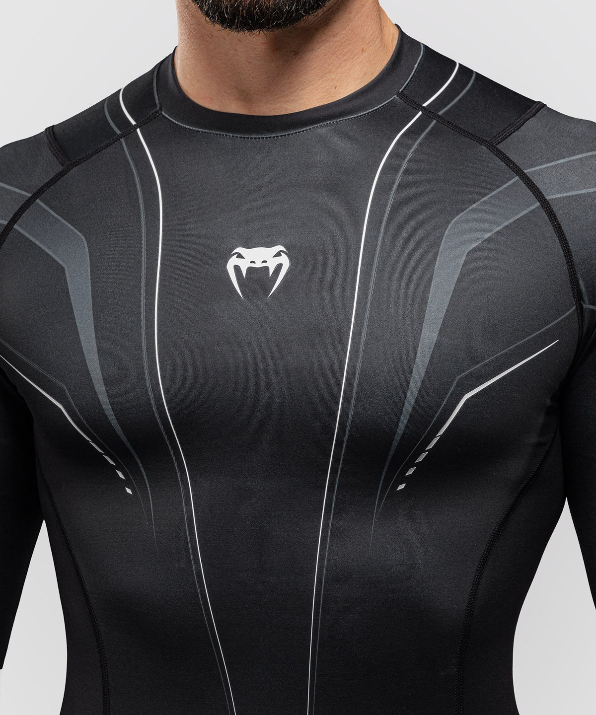 Venum Streamline Rashguard a Maniche Lunghe – Nero/Bianco