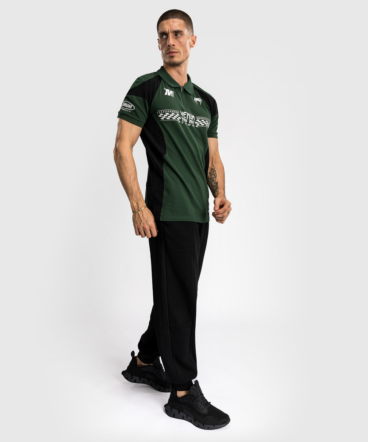 Venum Motorsport Polo in Cotone - Verde Profondo