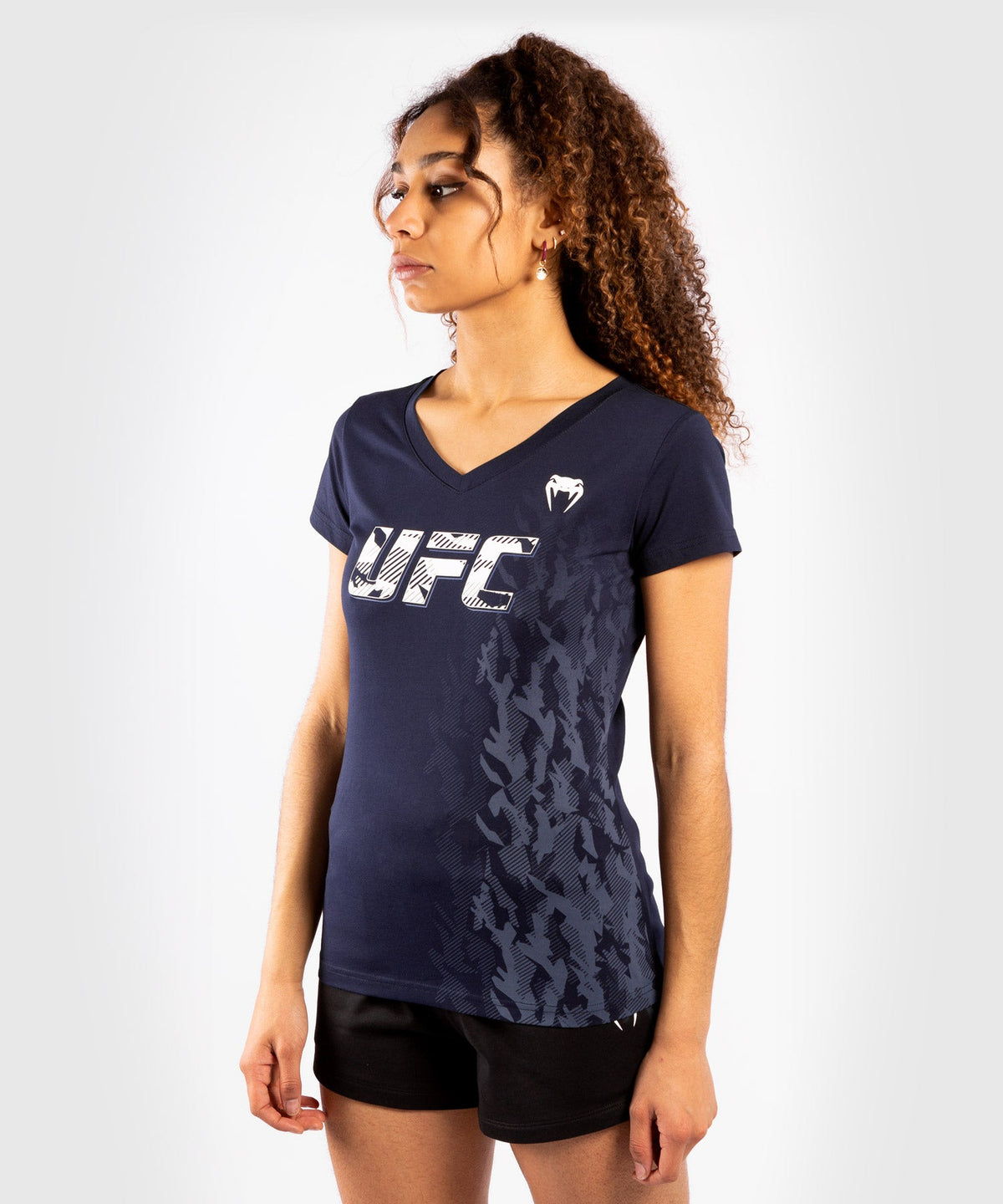 T-shirt Manches Courtes Femme UFC Venum Authentic Fight Week - Bleu Marine