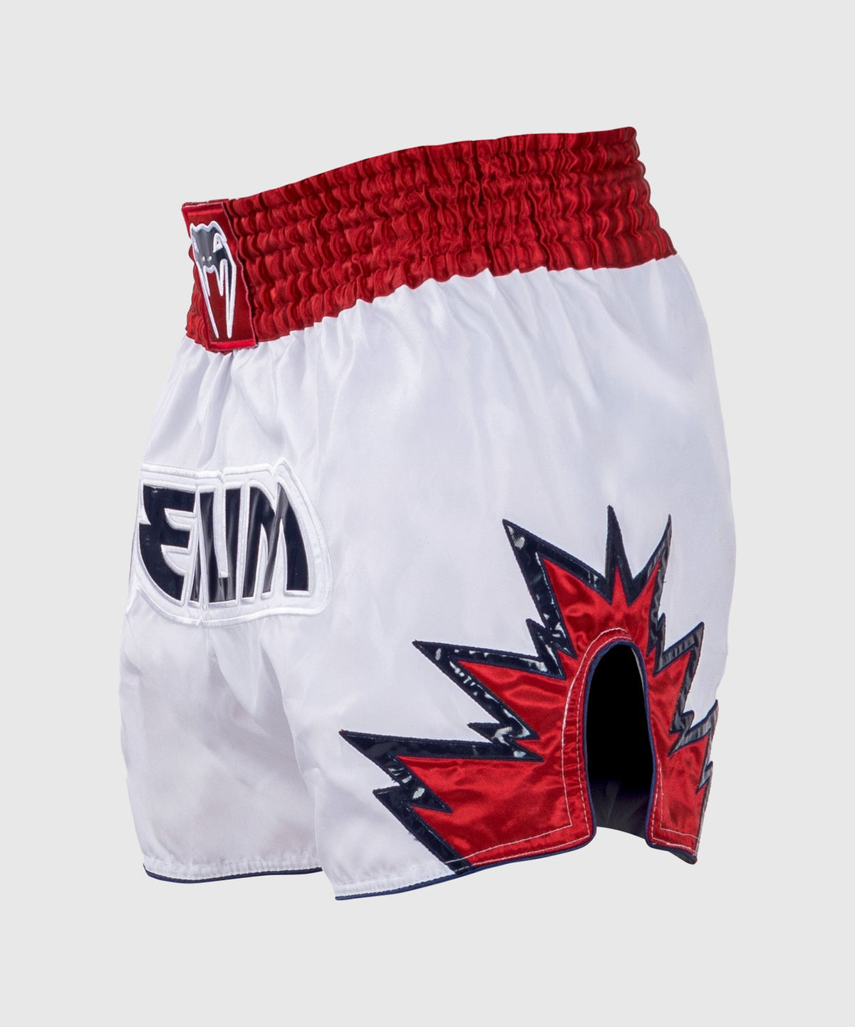 Venum Inferno Pantalones cortos de Muay Thai - Blanco/Rojo