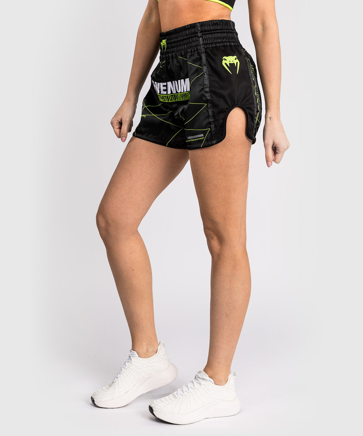 Short de Muay Thai Venum Training Camp 4.0 - Noir/Vert Fluo