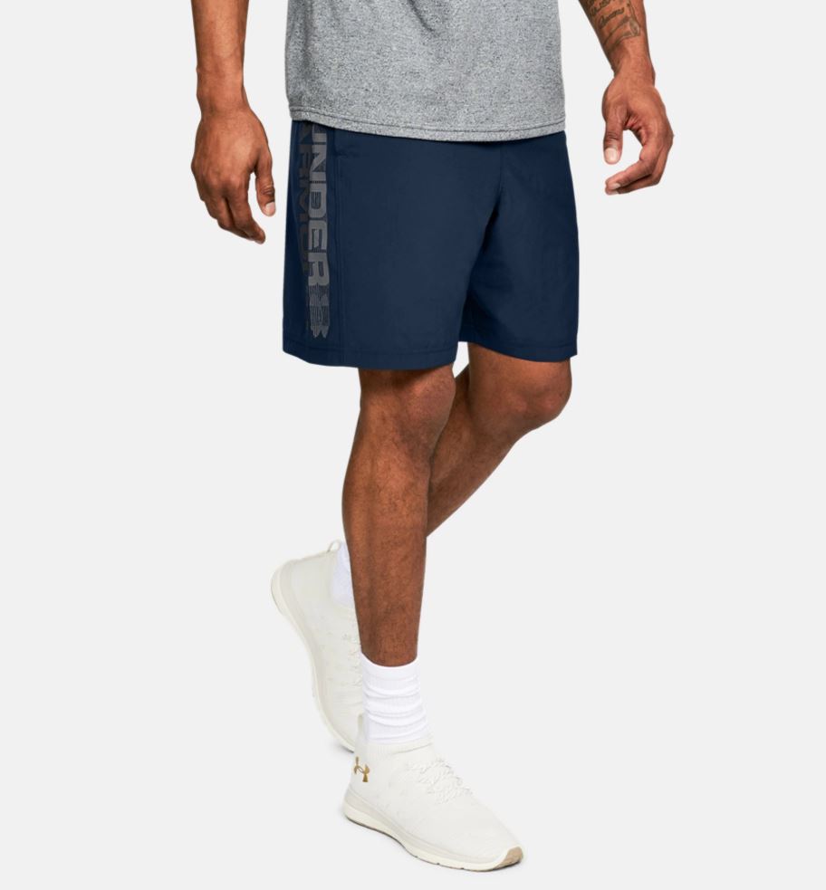 Short Under Armour Woven Graphic Wordmark - Bleu Marine