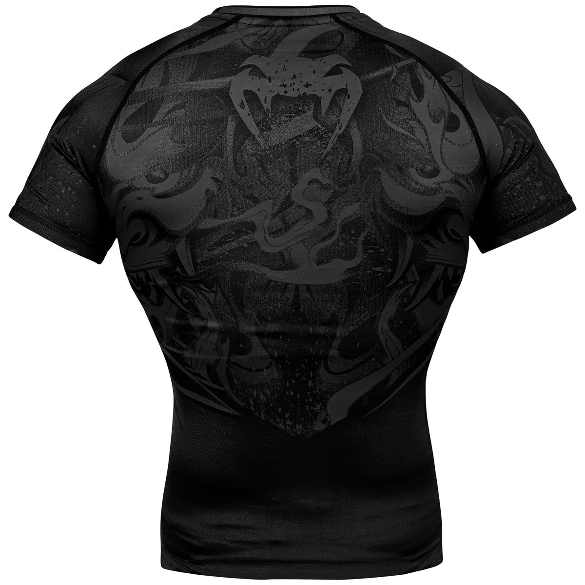 Venum Devil Rashguard - kurze Ärmel - Schwarz/Schwarz