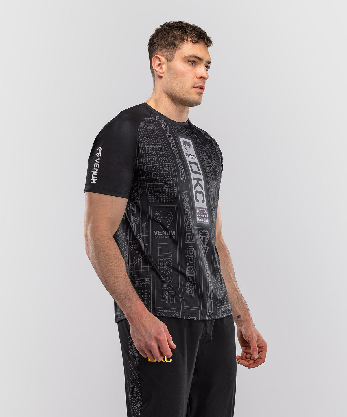 T-shirt Dry Tech Karate Combat by Venum – Noir/Gris