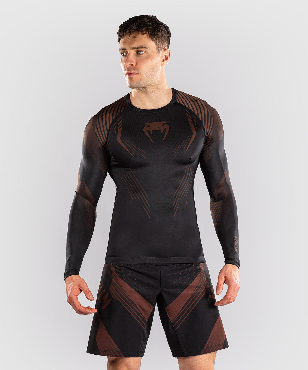 Rashguard à Manches Longues Venum No-Gi 6.0 - Noir/Marron