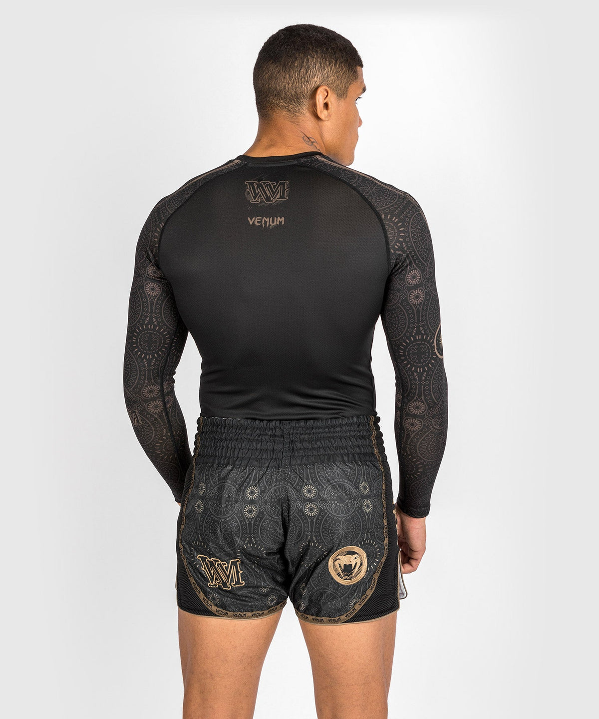 Rashguard Santa Muerte Dark Side Venum - Langarm - Schwarz/Braun