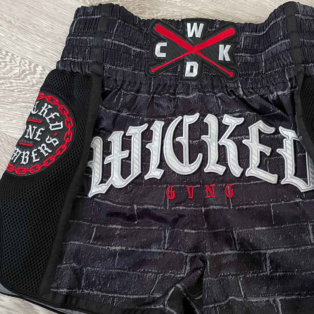 Short de Muay Thai Wicked One Brotherhood - Noir
