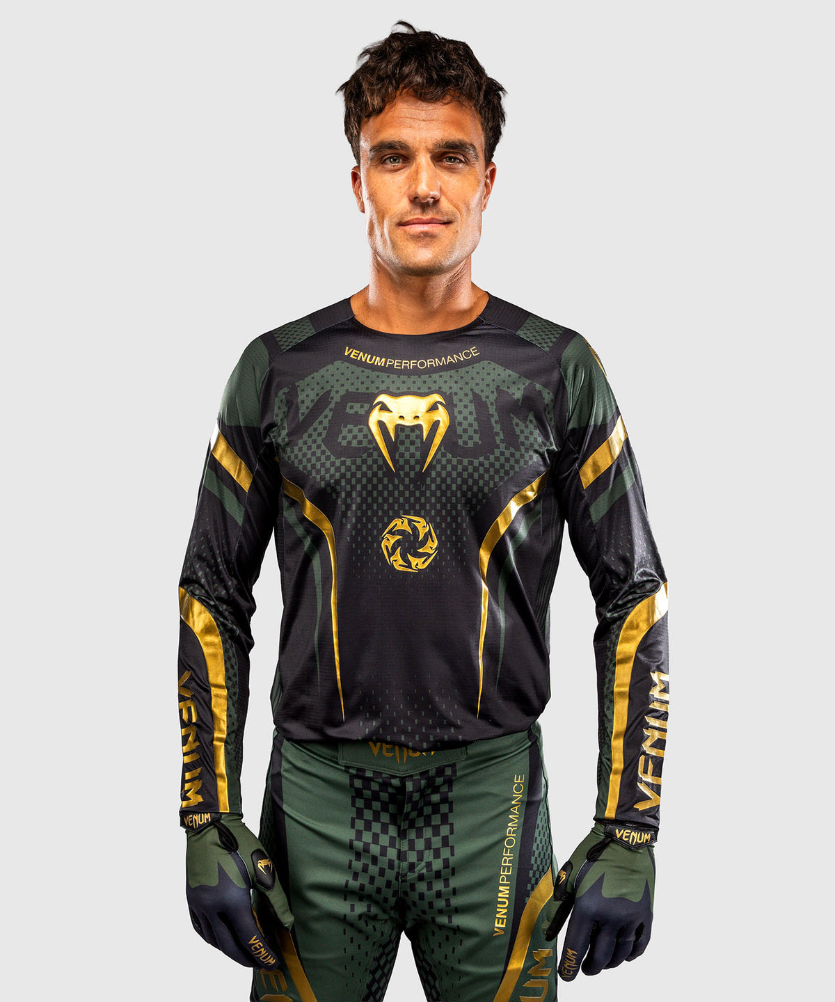Venum MX Challenger Jersey - Black/Green/Gold