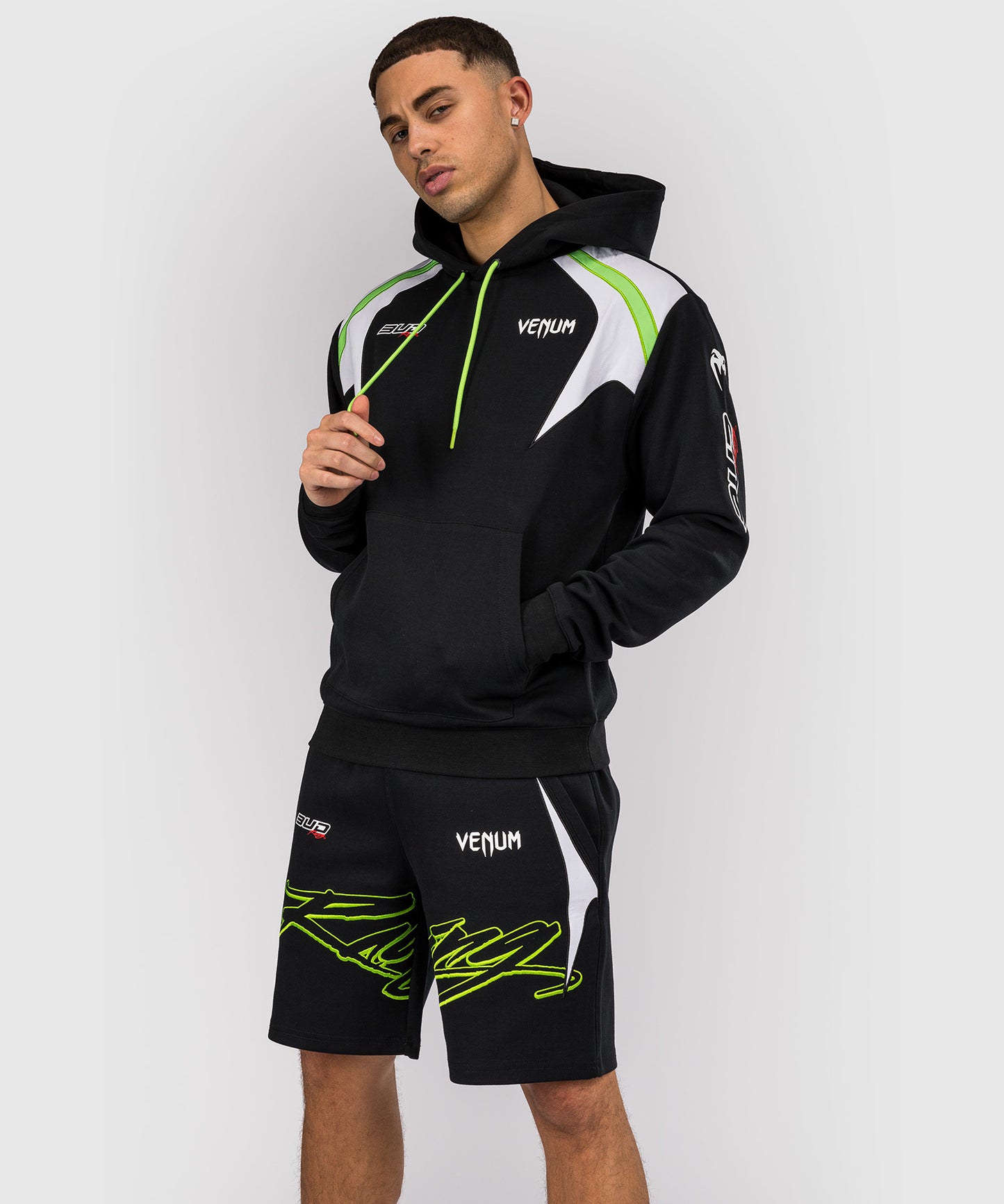 Venum x Bud Racing Felpa con cappuccio Uomo - Nero/Bianco/Verde lime